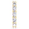 2 3/4 Carat Oval Shape Lab Grown Diamond Eternity Ring In 14 Karat Yellow Gold, Ring Size 9 Image-4