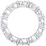4 Carat Oval Shape Lab Grown Diamond Eternity Ring In 14 Karat White Gold, Ring Size 4.5 Image-3