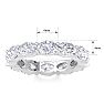 4 3/4 Carat Oval Shape Lab Grown Diamond Eternity Ring In 14 Karat White Gold, Ring Size 7 Image-5