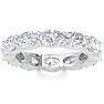 4 3/4 Carat Oval Shape Lab Grown Diamond Eternity Ring In 14 Karat White Gold, Ring Size 8 Image-1