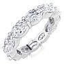 4 3/4 Carat Oval Shape Lab Grown Diamond Eternity Ring In 14 Karat White Gold, Ring Size 8 Image-2