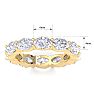 4 1/2 Carat Oval Shape Lab Grown Diamond Eternity Ring In 14 Karat Yellow Gold, Ring Size 6.5 Image-5