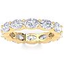 4 3/4 Carat Oval Shape Lab Grown Diamond Eternity Ring In 14 Karat Yellow Gold, Ring Size 8 Image-1