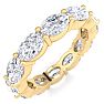 4 3/4 Carat Oval Shape Lab Grown Diamond Eternity Ring In 14 Karat Yellow Gold, Ring Size 8 Image-2