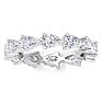 3 Carat Pear Shape Lab Grown Diamond Eternity Ring In 14 Karat White Gold, Ring Size 8 Image-1