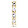 3 Carat Pear Shape Lab Grown Diamond Eternity Ring In 14 Karat Yellow Gold, Ring Size 6.5 Image-4