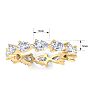 3 Carat Pear Shape Lab Grown Diamond Eternity Ring In 14 Karat Yellow Gold, Ring Size 6.5 Image-5