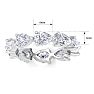 3 1/2 Carat Pear Shape Lab Grown Diamond Eternity Ring In 14 Karat White Gold, Ring Size 4 Image-5