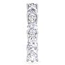 3 1/2 Carat Pear Shape Lab Grown Diamond Eternity Ring In 14 Karat White Gold, Ring Size 5 Image-4