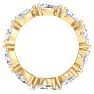 4 Carat Pear Shape Lab Grown Diamond Eternity Ring In 14 Karat Yellow Gold, Ring Size 6.5 Image-3