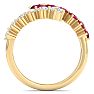 1 Carat Diamond and Ruby Wrap Ring In 14 Karat Yellow Gold Image-3