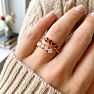 1 Carat Diamond and Ruby Wrap Ring In 14 Karat Yellow Gold Image-7