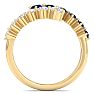 1 Carat Diamond and Sapphire Wrap Ring In 14 Karat Yellow Gold Image-3