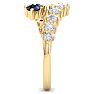 1 Carat Diamond and Sapphire Wrap Ring In 14 Karat Yellow Gold Image-4