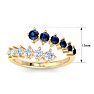 1 Carat Diamond and Sapphire Wrap Ring In 14 Karat Yellow Gold Image-5