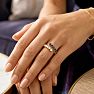 1 Carat Diamond and Sapphire Wrap Ring In 14 Karat Yellow Gold Image-7