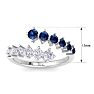 1 Carat Lab Grown Diamond and Sapphire Wrap Ring In 14 Karat White Gold Image-5