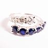 1 Carat Lab Grown Diamond and Sapphire Wrap Ring In 14 Karat White Gold Image-7