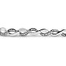 New 1 Carat Natural Diamond Infinity Wave Bracelet, 7 Inches Image-3