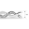 New 1 Carat Natural Diamond Infinity Wave Bracelet, 7 Inches Image-4