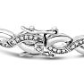 New 1 Carat Natural Diamond Infinity Wave Bracelet, 7 Inches Image-5