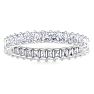 2 1/3 Carat Princess Cut Lab Grown Diamond Eternity Ring In 14 Karat White Gold, Ring Size 4 Image-1