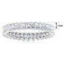 2 1/3 Carat Princess Cut Lab Grown Diamond Eternity Ring In 14 Karat White Gold, Ring Size 4 Image-5