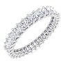 2 1/2 Carat Princess Cut Lab Grown Diamond Eternity Ring In 14 Karat White Gold, Ring Size 6 Image-2