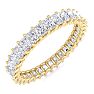 2.40 Carat Princess Cut Lab Grown Diamond Eternity Ring In 14 Karat Yellow Gold, Ring Size 5.5 Image-2