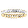 2.60 Carat Princess Cut Lab Grown Diamond Eternity Ring In 14 Karat Yellow Gold, Ring Size 7.5 Image-1