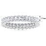 3.15 Carat Princess Cut Lab Grown Diamond Eternity Ring In 14 Karat White Gold, Ring Size 4.5 Image-5