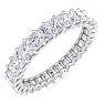3.60 Carat Princess Cut Lab Grown Diamond Eternity Ring In 14 Karat White Gold, Ring Size 7 Image-2