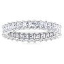 3 3/4 Carat Princess Cut Lab Grown Diamond Eternity Ring In 14 Karat White Gold, Ring Size 8.5 Image-1