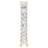 3 3/4 Carat Princess Cut Lab Grown Diamond Eternity Ring In 14 Karat Yellow Gold, Ring Size 8 Image-4
