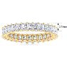 3 3/4 Carat Princess Cut Lab Grown Diamond Eternity Ring In 14 Karat Yellow Gold, Ring Size 9 Image-5