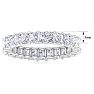 4 1/5 Carat Princess Cut Lab Grown Diamond Eternity Ring In 14 Karat White Gold, Ring Size 5 Image-5