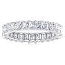 4 1/5 Carat Princess Cut Lab Grown Diamond Eternity Ring In 14 Karat White Gold, Ring Size 6 Image-1