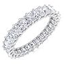 4.40 Carat Princess Cut Lab Grown Diamond Eternity Ring In 14 Karat White Gold, Ring Size 6.5 Image-2