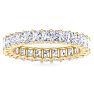 4 Carat Princess Cut Lab Grown Diamond Eternity Ring In 14 Karat Yellow Gold, Ring Size 4 Image-1