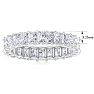 5 1/4 Carat Princess Cut Lab Grown Diamond Eternity Ring In 14 Karat White Gold, Ring Size 7.5 Image-5