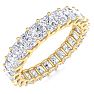 4 3/4 Carat Princess Cut Lab Grown Diamond Eternity Ring In 14 Karat Yellow Gold, Ring Size 4 Image-2