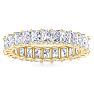5 Carat Princess Cut Lab Grown Diamond Eternity Ring In 14 Karat Yellow Gold, Ring Size 6 Image-1