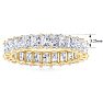 5 1/4 Carat Princess Cut Lab Grown Diamond Eternity Ring In 14 Karat Yellow Gold, Ring Size 7.5 Image-5