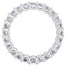 6 1/4 Carat Princess Cut Lab Grown Diamond Eternity Ring In 14 Karat White Gold, Ring Size 5.5 Image-3