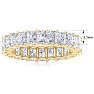 6 1/4 Carat Princess Cut Lab Grown Diamond Eternity Ring In 14 Karat Yellow Gold, Ring Size 5.5 Image-5