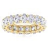 5 1/2 Carat Oval Shape Lab Grown Diamond Eternity Ring In 14 Karat Yellow Gold, Ring Size 8 Image-1