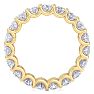 5 1/2 Carat Oval Shape Lab Grown Diamond Eternity Ring In 14 Karat Yellow Gold, Ring Size 8 Image-3