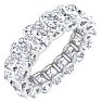 9 1/2 Carat Oval Shape Lab Grown Diamond Eternity Ring In 14 Karat White Gold, Ring Size 9 Image-2