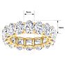 9 1/2 Carat Oval Shape Lab Grown Diamond Eternity Ring In 14 Karat Yellow Gold, Ring Size 9 Image-5