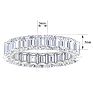 5 3/4 Carat Emerald Cut Lab Grown Diamond Eternity Ring In 14 Karat White Gold, Ring Size 8.5 Image-5